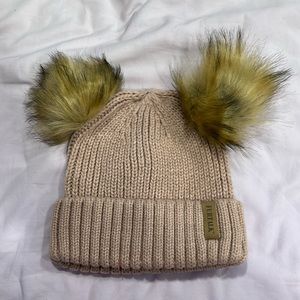 Furtalk double pom beanie
